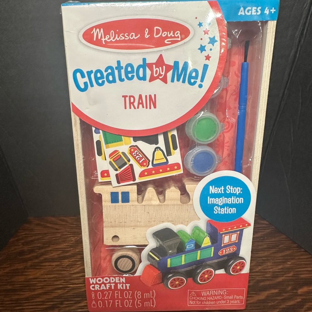 Melissa & Doug Created by Me! Train Craft Kit - Red, Blue, Green